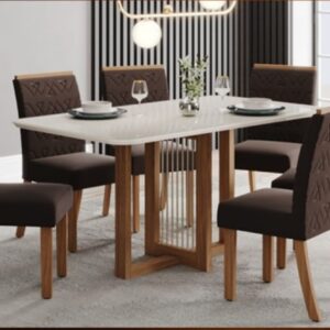 Conjunto de mesa com 6 cadeiras
