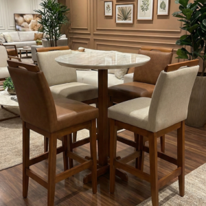 Mesa Bistrô com 4 banquetas