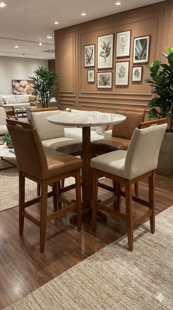 Mesa Bistrô com 4 banquetas