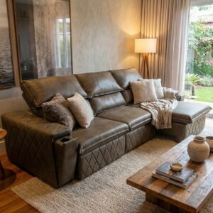 Sofá Nobuck Verde 2,90m