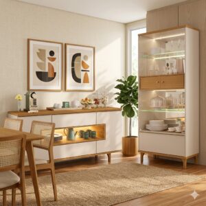 Conjunto Cristaleira e Buffet