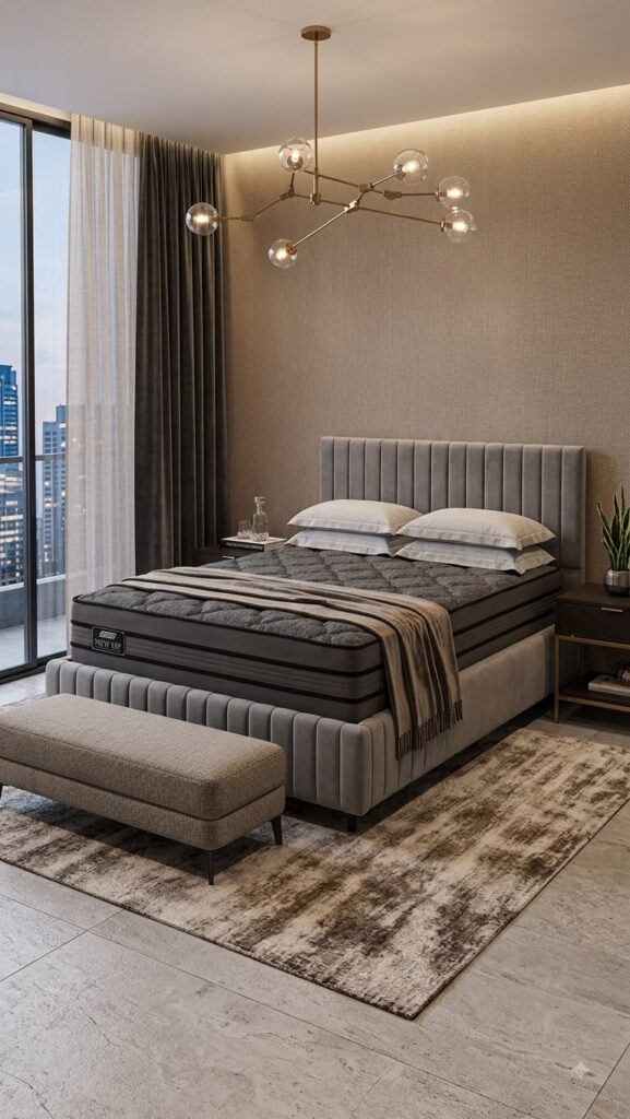 Cama com cabeceira